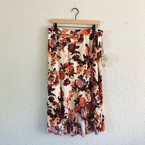 Knox Rose Cream Blush Floral Wrap Skirt